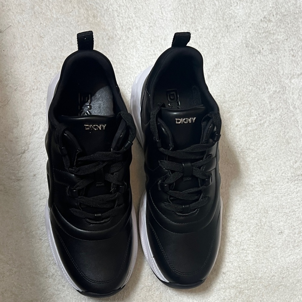 DKNY women’s Nix Lace-Up black Sneakers size 8; 8.5 walking outdoors streetwear - Picture 5 of 13
